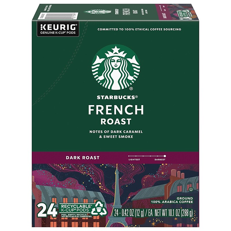 Starbucks French Roast Coffee Keurig® K-Cup® Pods, Dark Roast, 24/Box (SBK18996) image 1