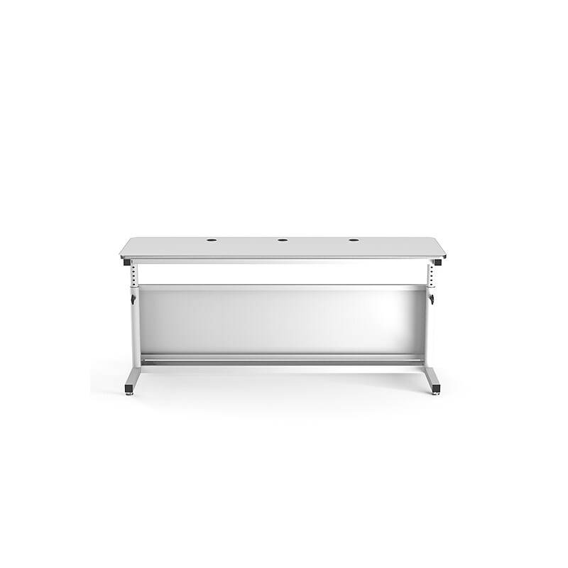 VersaDesk Deluxe 72"W Manual Adjustable Standing Computer Table, White (CTL7224-WW) image 1