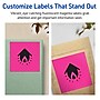 Avery Laser/Inkjet Square Multipurpose Labels, 4" x 4", Neon Magenta, 40/Pack (94100)~#|#~ABD874B4-DB9D-4171-AF3625A1B9B765B9_sc7