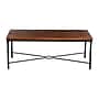 Storied Home Saratoga Rustic Solid Wood and Metal Coffee Table, Dark Chestnut (EC1089)~#|#~ABE43948-399B-47EE-991CB81388C93FEC_sc7