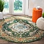 Safavieh Monaco Collection 8' Round Indoor Area Rug, Machine Made, Forest Green/Light Blue (MNC243F-8R)~#|#~ABE4A7CB-12F5-4ED3-BA89B9E7084E53B8_sc7