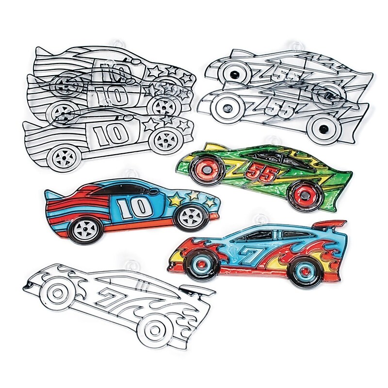 S&S Race Car Sun Catchers, 12/Pack (SG852) image 1