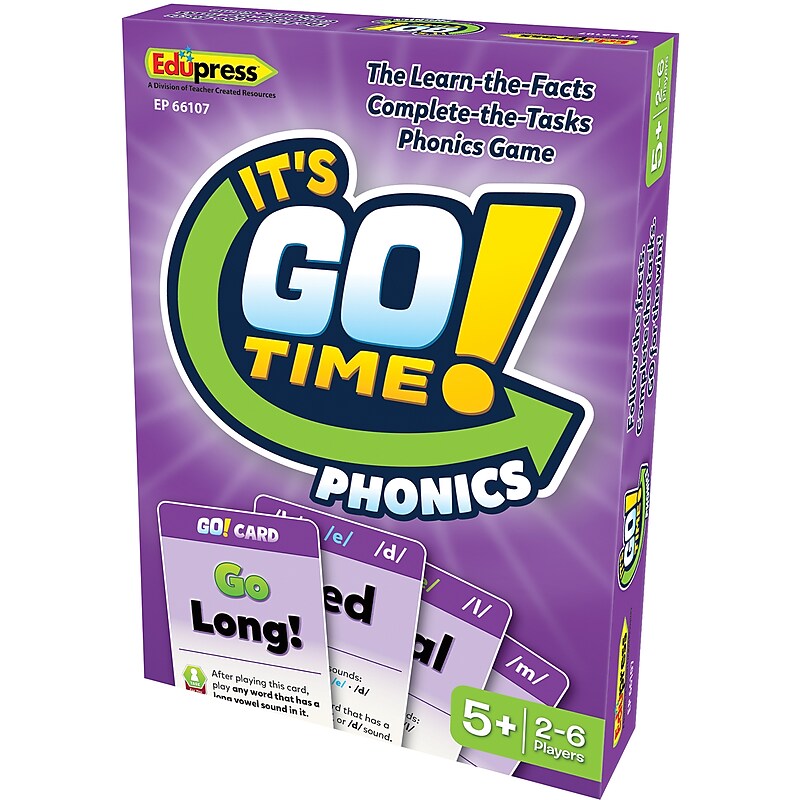 Teacher Created Resources It's GO Time!: Phonics, 108/Pack (TCR66107) image 1