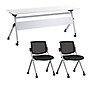 Bush Business Furniture Envision 72"W Foldable Training Room Table with 2 Chairs, White (NVS004WH)~#|#~ABF403B6-5AC4-46A4-B86DA644252626BB_sc7