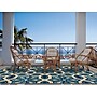 Geometric Ivory/ Blue Indoor/Outdoor Machine-made Polypropylene Area Rug (5'3" X 7'6")~#|#~ABF7A7D8-335A-4B3A-89AE414AEDFAC26B_sc7