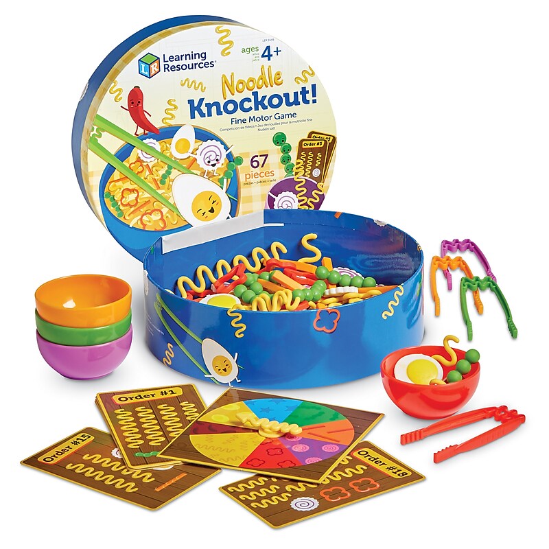 Learning Resources Noodle Knockout Fine Motor Game, Assorted Colors (LER 5549) image 1
