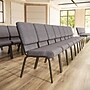 Flash Furniture HERCULES Series Fabric Stacking Church Chair, Gray/Gold Vein Frame (XUCH60096BEIJGY)~#|#~AC038E34-3B44-44D7-BDF9C42491473A0A_sc7