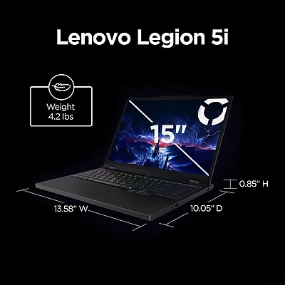 Lenovo Legion 5i – AI-Powered Gaming Laptop - Intel Core i7-13650HX - 15" 2K WUXGA IPS Display – 4.9GHz – NVIDIA GeForce RTX 5050 – 16GB Memory – 512GB Storage – Eclipse Black - Thumbnail 4
