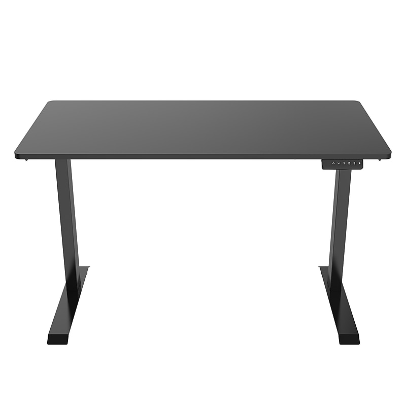 FlexiSpot Vici 48"W Electric Rectangular Adjustable Metal Standing Desk, Black (E9B) image 1