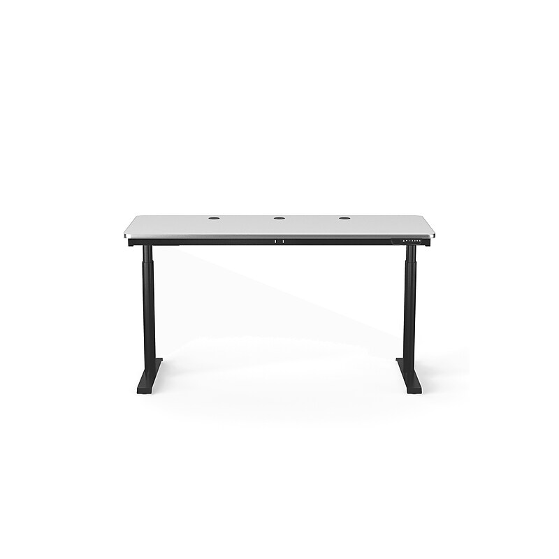 VersaDesk PowerLift 60"W Electric Rectangular Adjustable Standing Desk, White/Black (PLSDR6024-BW-APP) image 1
