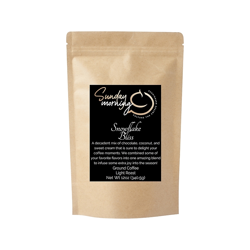 Sunday Morning Coffee Snowflake Bliss Caffeinated Coffee Packet, Light Roast, 12 oz. (I5-5WY4-SN1Q) image 1