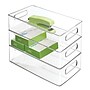 iDESIGN Medium Stackable Plastic Storage Bin, Clear, 3/Pack (70530M3)~#|#~AC126DB4-CB5D-485C-BA74BA1B2C55AD73_sc7