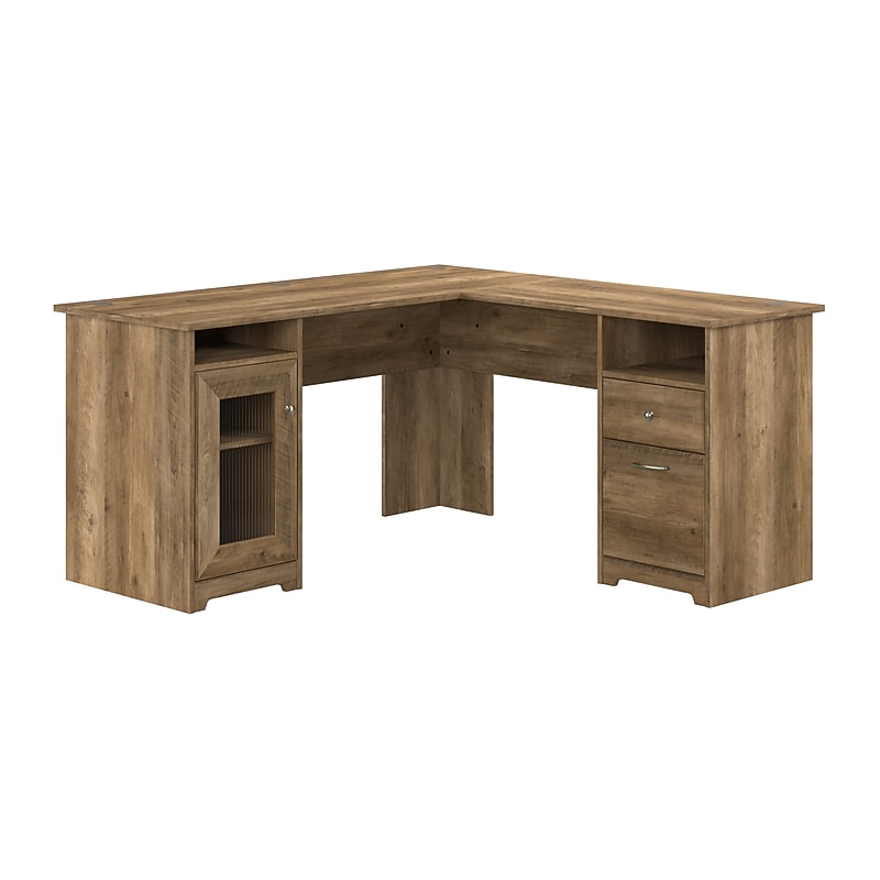 Bush Furniture Cabot 60"W Wood L-Shaped Computer Desk, Reclaimed Pine (WC31530K) image 1