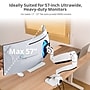 SIIG Ultra Heavy Duty Adjustable Single Monitor Arm Desk Mount, White (CE-MT3Z11-S1)~#|#~AC169376-ACE9-43EA-8A0B05224D931B42_sc7