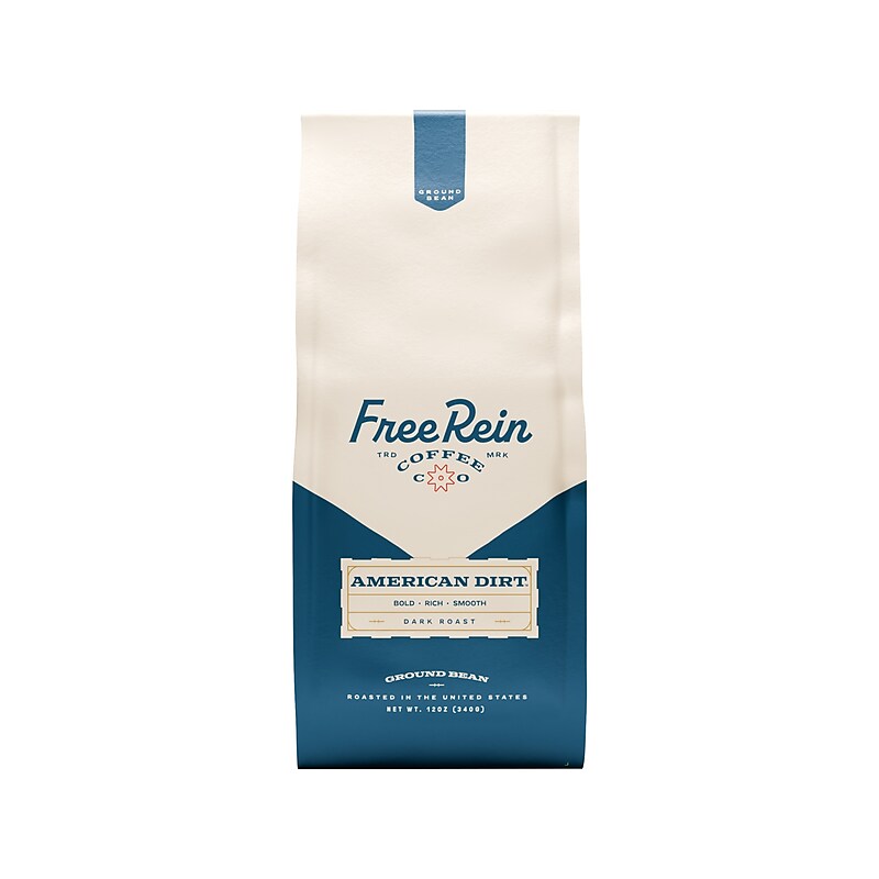 Free Rein American Dirt Ground Coffee Packet, Dark Roast, 12 oz. (810138360026) image 1