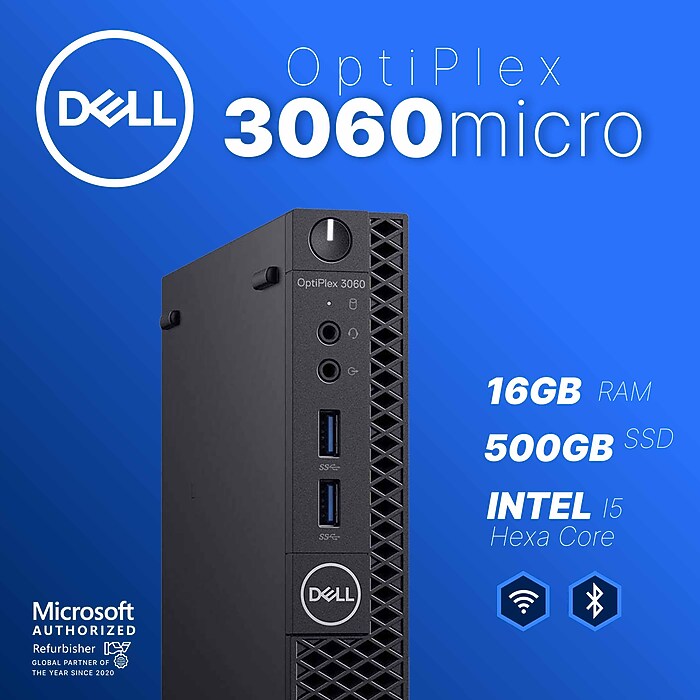 Dell Optiplex Refurbished Micro Computer, Intel Core i5-8500T