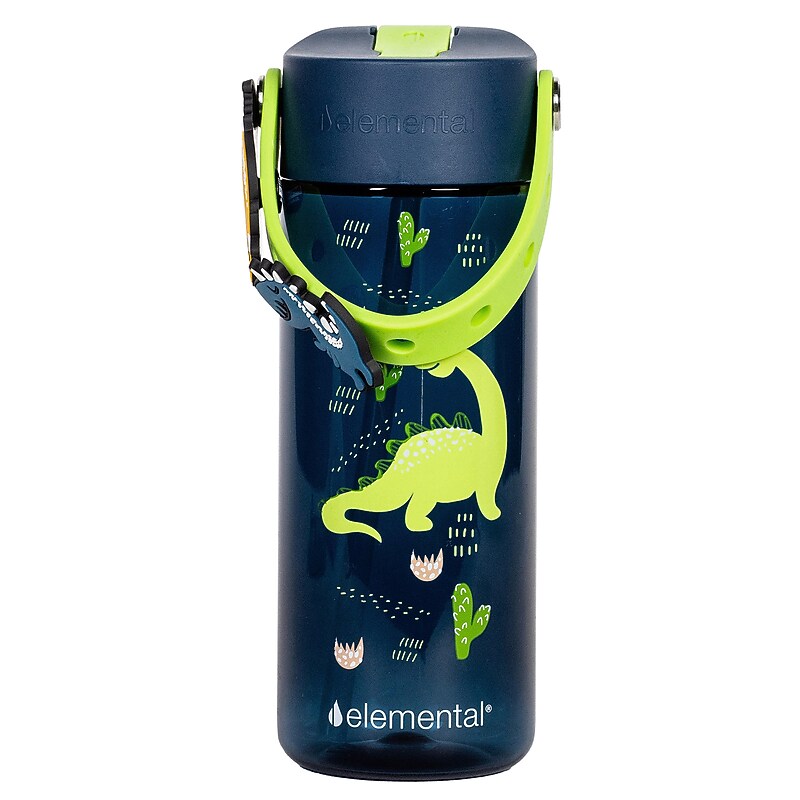 Elemental Splash Charm Plastic Water Bottle, 18 oz., Dinosaur (EMLETR18DF30C) image 1