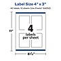 Avery Laser/Inkjet Multipurpose Labels, White, 4 Labels/Sheet, 10 Sheets/Pack (94252-WGP10)~#|#~AC2B028A-F1CD-4AAD-A6C64939A8D4D441_sc7