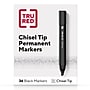 TRU RED™ Tank Permanent Markers, Chisel Tip, Black, 36/Pack (TR54544)~#|#~AC30270C-0CF5-439A-AF8D02EC620162C8_sc7