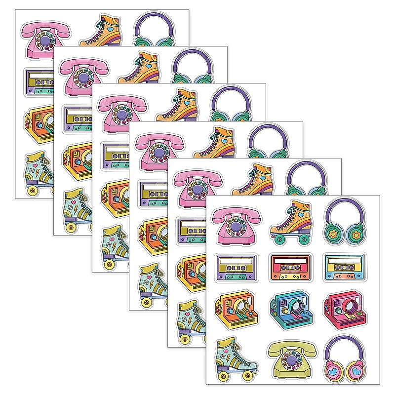Carson Dellosa Education Retro Remix Cutouts, 36/Pack, 6 Packs/Bundle (CD-120657-6) image 1