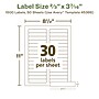 Avery EcoFriendly Laser/Inkjet File Folder Labels, 2/3" x 3-7/16", White, 1500 Labels/Box (45366)~#|#~AC3683B8-9A8B-4807-9DDE83DCF3400B7C_sc7