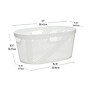 Mind Reader 10.57-Gallon Laundry Basket with Handles, Plastic, White, 2/Set (2HHAMP40-WHT)~#|#~AC3ABABC-E751-403D-9E78900B52BEF866_sc7