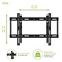 Kanto Extendable Tilting TV Wall Mount for 43" to 90" TVs, Black (TE300)~#|#~AC3E833A-002E-48A9-BA49D3A3478FC17A_sc7