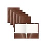 Better Office Glossy 2-Pocket Portfolio Folder, Brown, 25/Pack (80177-25PK)~#|#~AC401152-CBBB-4484-8E900F42FDEFDB6F_sc7
