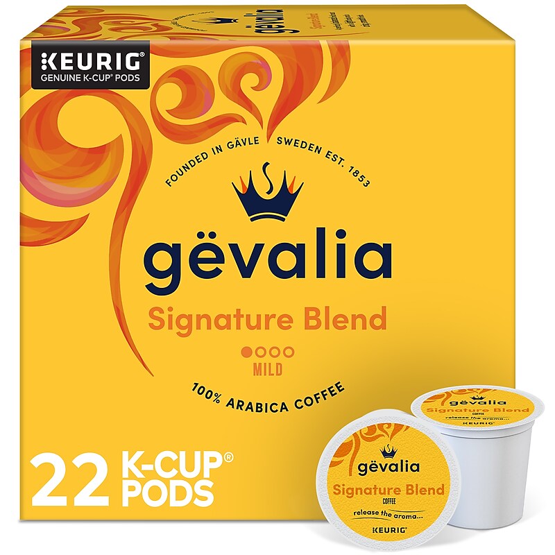 Gevalia Signature Blend Coffee Keurig® K-Cup® Pods, Light Roast, 22/Box (5305) image 1