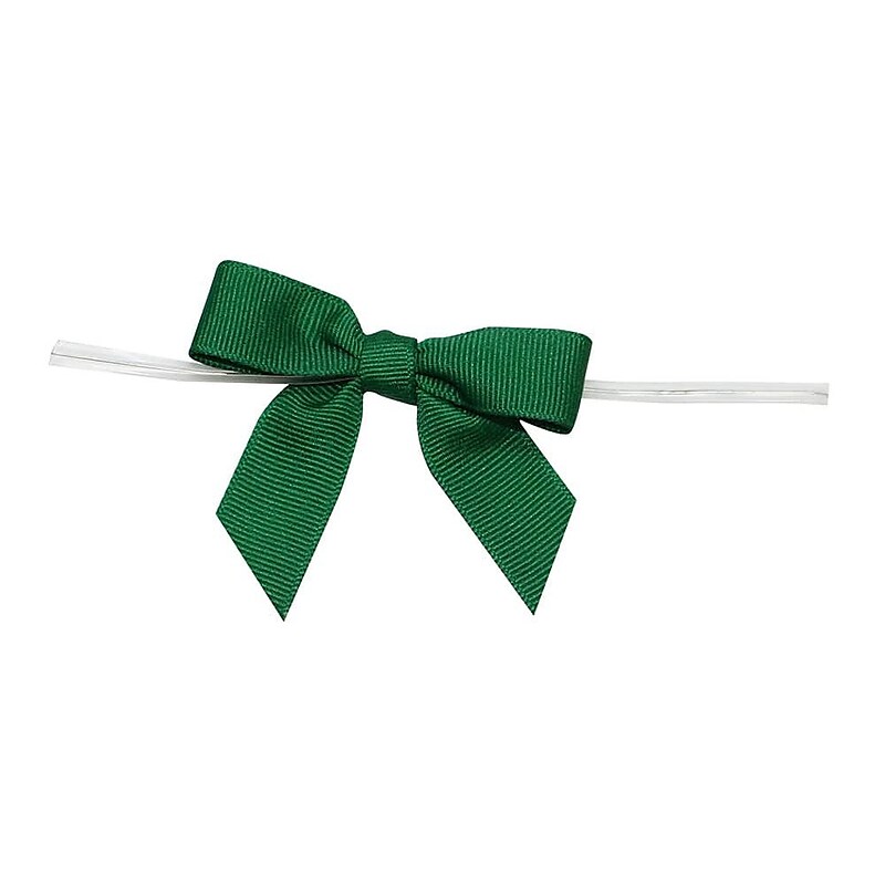 JAM Paper Grosgrain Bows, Forest Green, 100/Pack (52640349282) image 1