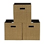 Household Essentials Medium Fabric Storage Cube, 11" x 10.5"x 10.5", 21 Qt., Beige, 3/Pack (ML-7060)~#|#~AC45ACF7-BDE1-45E4-B9231CA213C27E7A_sc7