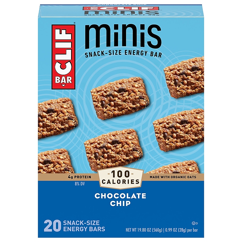 Clif Mini Chocolate Chip Energy Bars, 1 oz., 20/Box (CCC37654) image 1