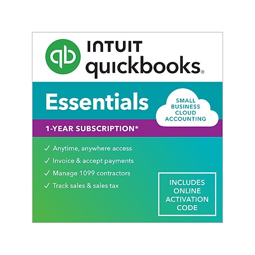 QuickBooks Online Essentials 2024 1Year Subscription, for 3 Users