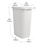 Mind Reader 15.85-Gallon Laundry Hamper with Lid, Plastic, White (60HAMP-WHT)~#|#~AC582A35-6875-4062-BDC3365AA045C527_sc7
