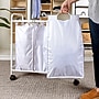 Household Essentials 3-Section Rolling Laundry Sorter, Polyester, White (HE1110)~#|#~AC58FDC2-5DAE-4F0E-8DA90D081F1145C9_sc7