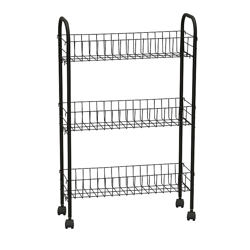Household Essentials Slim Storage Cart, Black (7015-1) image 1