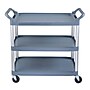 Luxor 3-Shelf Serving Cart, Gray/Aluminum (SC13-G)~#|#~AC5C3468-E565-49D9-BD905FC1E603F9C3_sc7