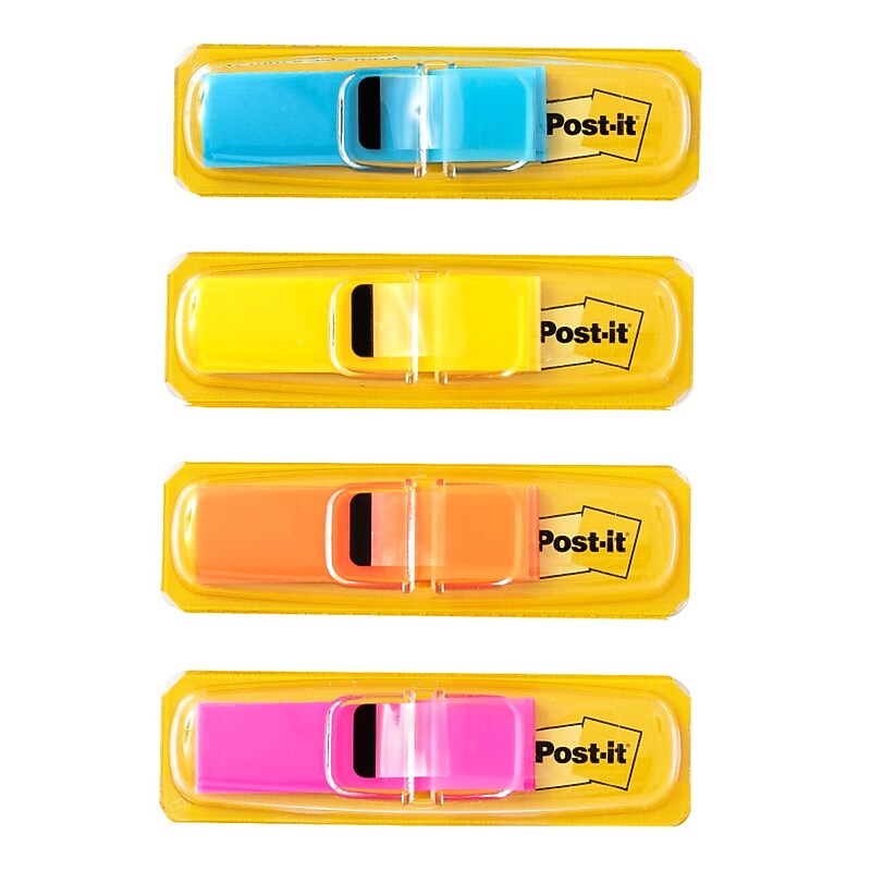 Post-it Flags, .47", Assorted Colors, 140 Flags/Pack (683-4ABX) image 1