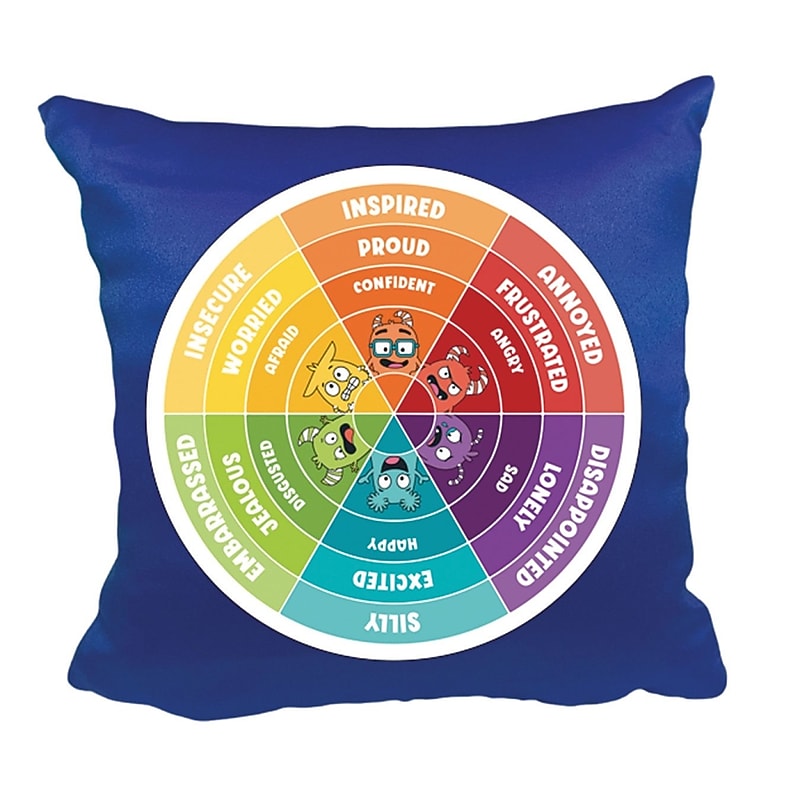 Open the Joy Social Emotional Learning Bundle Weighted Pillow with Emotion Wheel, Multicolored (LR4673) image 1