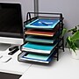 Mind Reader Metal 5-Tier Stackable Paper Desk Tray Organizer, Black, 2/Pack (5TPAP2PK-BLK)~#|#~AC696699-9E26-4CB2-80B4338EA0F3A4CF_sc7