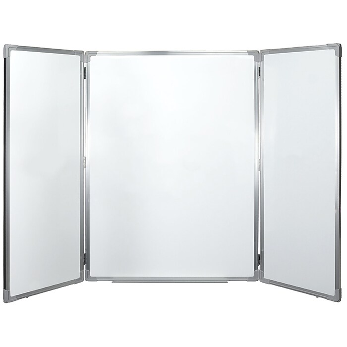 Excello Global Products Magnetic Dry-Erase Folding Whiteboard, 40
