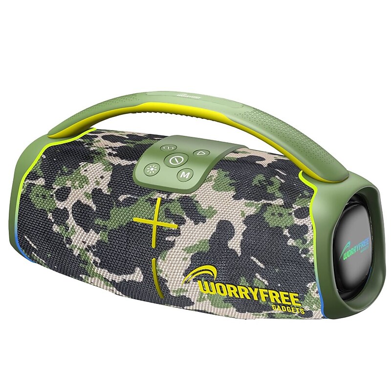 Worryfree Gadgets Wireless Bluetooth Party Speaker, Water Resistant, Camo (WH61) image 1