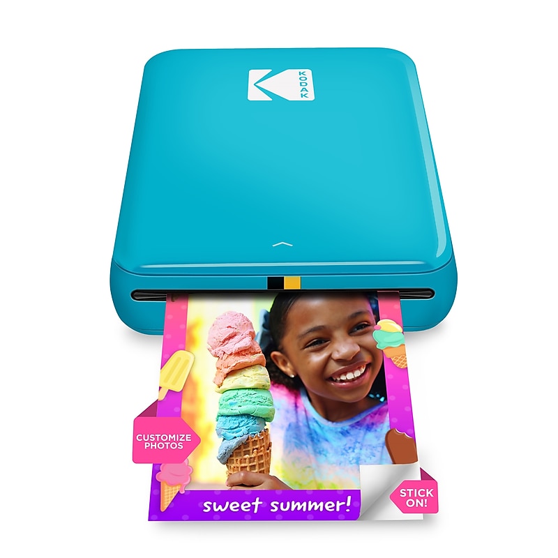 Kodak Step Mobile Zero Ink Instant Photo Printer, Single-Function, Blue (RODMP20AMZBL) image 1
