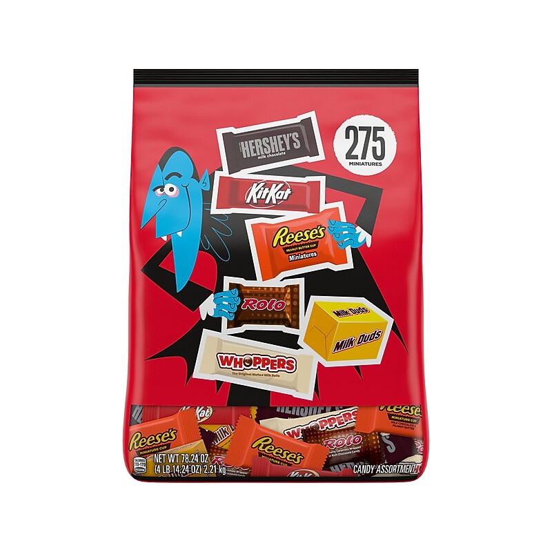 Hershey's Miniatures Assorted Chocolate Candies, 78.24 oz., 275 Pieces (34000-94545) image 1