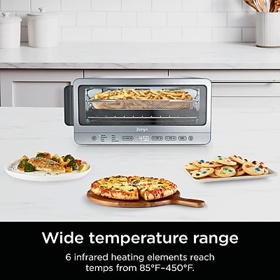 Ninja Flip included accessories: basket, sheet pan, wire rack, crumb tray