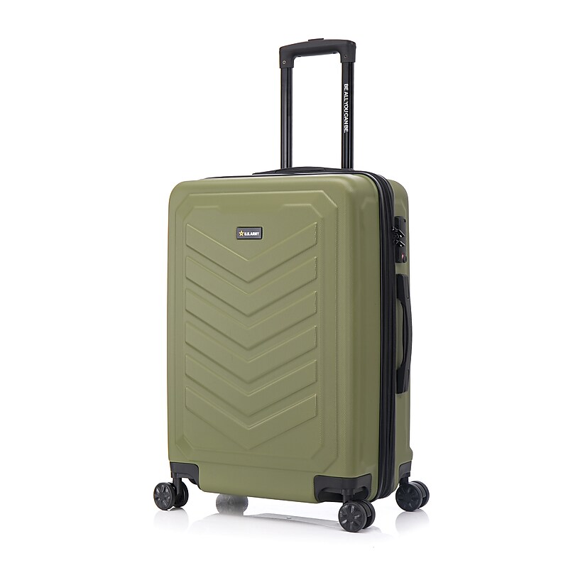 US Army FOX PRO 28" Hardside Suitcase, 4-Wheeled Spinner, TSA Checkpoint Friendly, Olive Drab (USLFPRO00L-GRN) image 1
