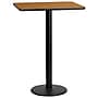 Flash Furniture Laminate Table Top with 18'' Round Bar-Height Table Base, 24'' x 30'', Natural (XUNT2430TR18B)~#|#~AC775443-2140-4D20-A956E262EF95F224_sc7