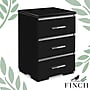 Finch Belmont 3 Drawer Nightstand, Black (FUTB10141B)~#|#~AC7FC4CD-C75F-4C04-B199E58D14EFFFD8_sc7