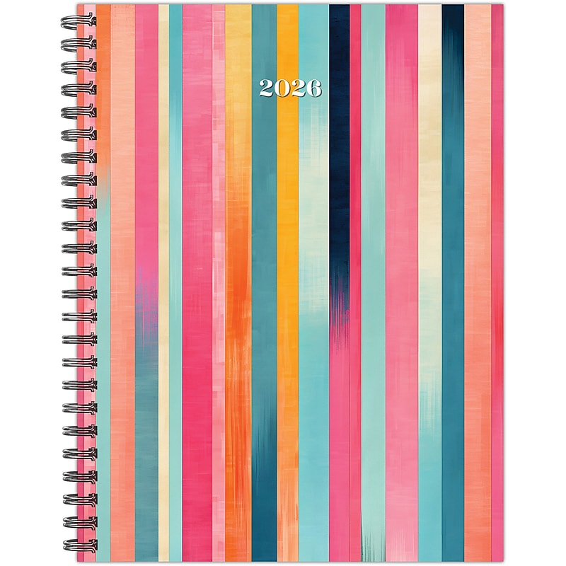 2026 Willow Creek Happy Stripe 6.5" x 8.5"  Weekly & Monthly Planner, Paperboard Cover (56677) image 1