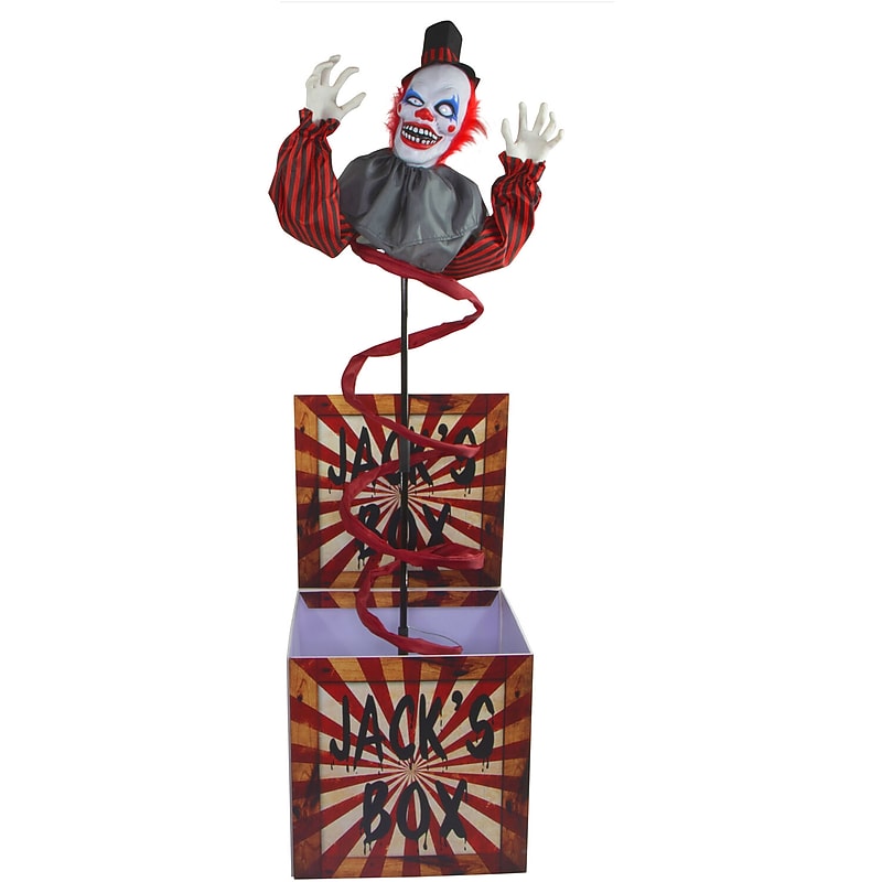 Haunted Hill Farm Life-Size Animatronic Clown Jack in the Box (HHCLOWN-22FLSA) image 1